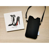 Neoprene Phone Sleeve Pouch Case Bag For Men Women W/Crossbody Strap/Neck Lanyard For Iphone 16/15/14 Pro Max, 16/15 Plus, 16E; Samsung S25, S24+, A55, Z Fold6; Google Pixel 9, 8A (Black)