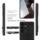 Compatible With Samsung Galaxy S25 Ultra Case With Strap Wrist, Cheetah Print Shockproof Soft Tpu Protective Cover For Women Girls, Anti Scratch Case For Galaxy S25 Ultra 6.9 Inch, Black