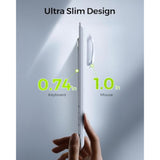 Wireless Keyboard and Mouse Combo - Full Size Slim Thin Wireless Keyboard Mouse with Numeric Keypad 2.4G Stable Connection Adjustable DPI (White & Silver)