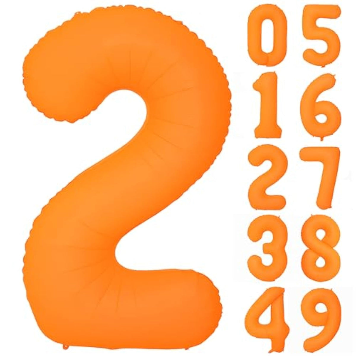 40 In Orange Birthday Number 2 Balloons Fluorescent Orange Balloon Helium Foil Balloons For Boys Girls Birthday Wedding Baby Shower Fluorescent Party Decorations Supplies 2