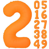 40 In Orange Birthday Number 2 Balloons Fluorescent Orange Balloon Helium Foil Balloons For Boys Girls Birthday Wedding Baby Shower Fluorescent Party Decorations Supplies 2