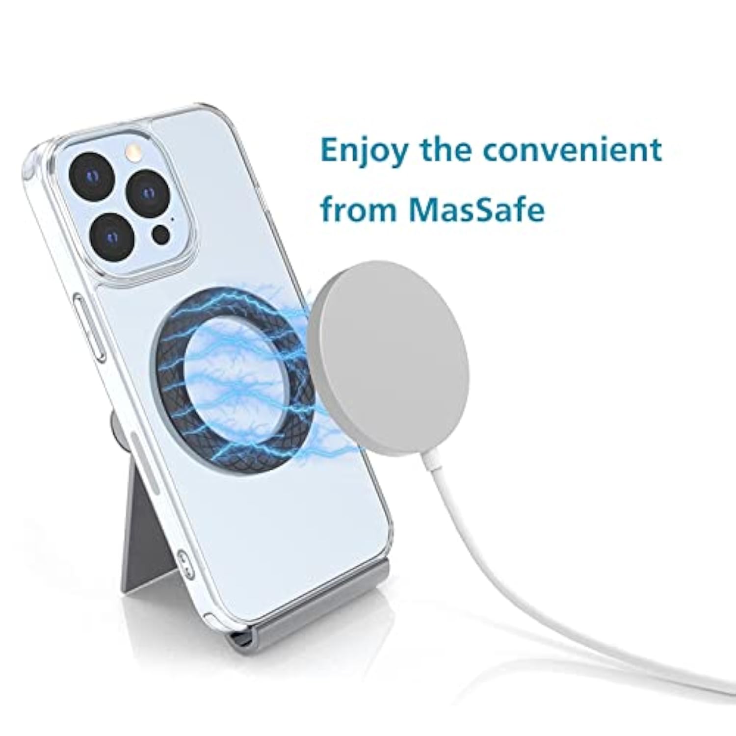 Universal Magnetic Ring, Magnetic Adapter Ring,Magnet Sticker Compatible With Magsafe Accessories & Wireless Charging For Iphone 15/14/13/12 Series, Galaxy S23/S22 Ultra And Phone Case,Black -2Pcs