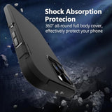 For Iphone 13 Pro Max Case And 12 Pro Max Case, Full Body Protection Heavy Duty Shockproof Military Grade 3 In 1 Silicone Rubber With Hard Pc Rugged Durable Phone Cover 6.7 Inch (Black)