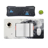 Desk Pad Mat Large Mousepad Japanese Dragon Cool Black White Fantasy Mouse Pad Desk Mat For Keyboard And Mouse Non-Slip Rubber Desk Pad Office Supplies For Desk 30X60Cm