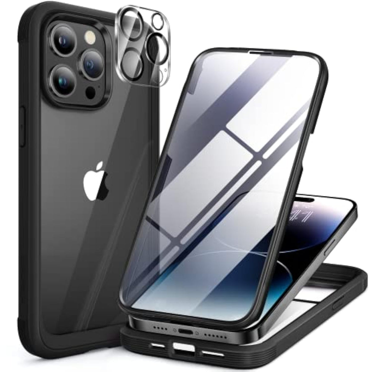 Full-Body Case with Built-in 9H Tempered Glass Screen Protector for iPhone 14 Pro Max