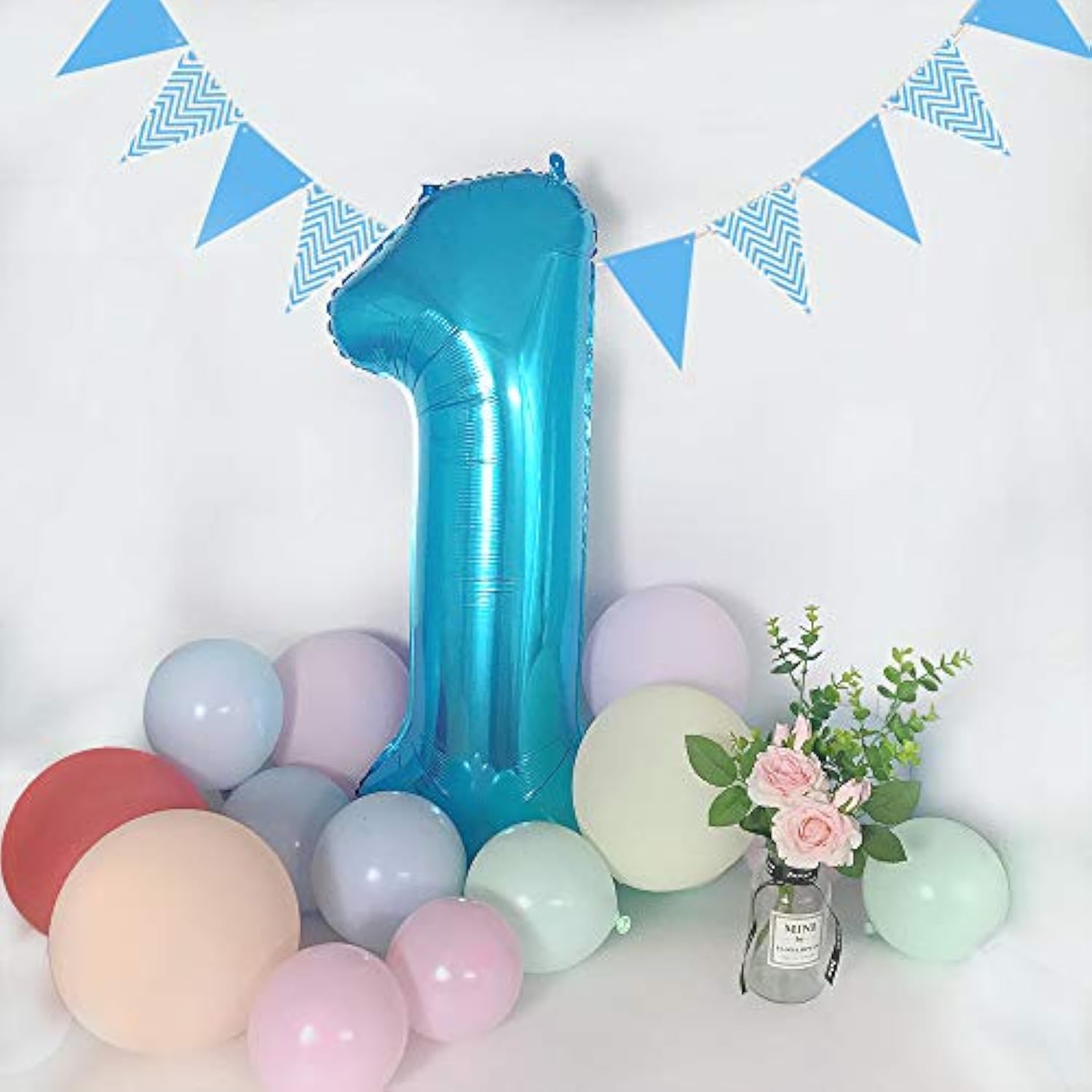 40 Inch Blue Large Numbers Balloon 0-9(Zero-Nine) Birthday Party Decor
