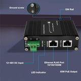 Industrial Gigabit Poe++ Injector,Ieee 802.3At/802.3Af Compliant, 95W Poe Adapter With 12-48V Dc Input,Hardened High Power Poe Injector Ip40, Din Rail, Wall Mount