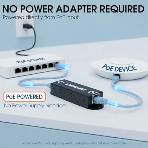 Intellinet 1-Port Indoor Gigabit Poe+ Extender Repeater 25W Power Budget Via Cat5E Cat6 Rj45 Ethernet Network Cables, Daisy-Chain 3 Yr Mfg - 560962