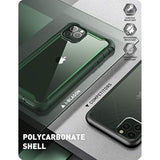 i-Blason Ares Case for iPhone 11 Pro Max 2019 Release, Dual Layer Rugged Clear Bumper Case with Built-in Screen Protector (Green)