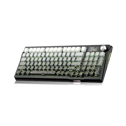 Kutethy Wireless Mechanical Keyboard,Pre-Lubed Switches,Gasket Structure,Tri-Mode Bt/2.4Ghz/Usb-C Hot Swappable,Gradient Topographic Keycaps,Rgb Backlit Gaming Keyboard(Kailh Box Chocolate Switch)