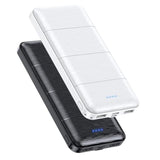 Portable Charger 2-Pack 15000Mah Power Bank Dual Usb And Type-C Output 5V3.1A Fast Charger Battery Pack For Iphone 16 15 14 13 12 X Samsung S24 S23 Google Ipad Etc (Light Black And White)