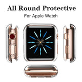 3 Pack Compatible with Apple Watch 38mm Case, Soft HD Screen Protector with TPU Bumper Protective Cover for iWatch Series 3/2/1 38mm (3 Clear)