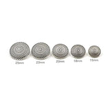 5 Pcs Metal Shank Circle Flower Pattern Round Vintage Buttons Craft Fo