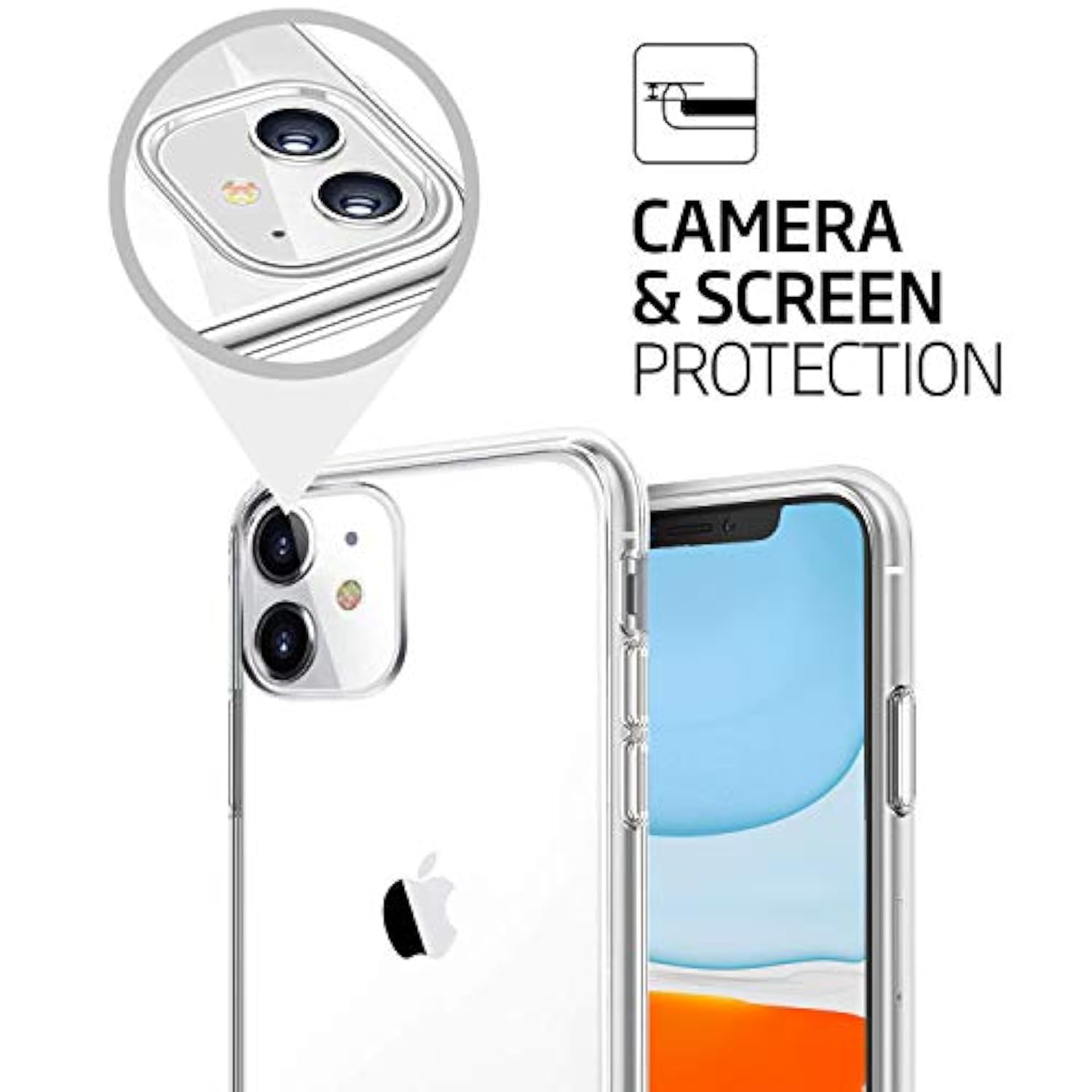 iPhone 11 Clear Shockproof Slim Protective Case 6.1 Inch