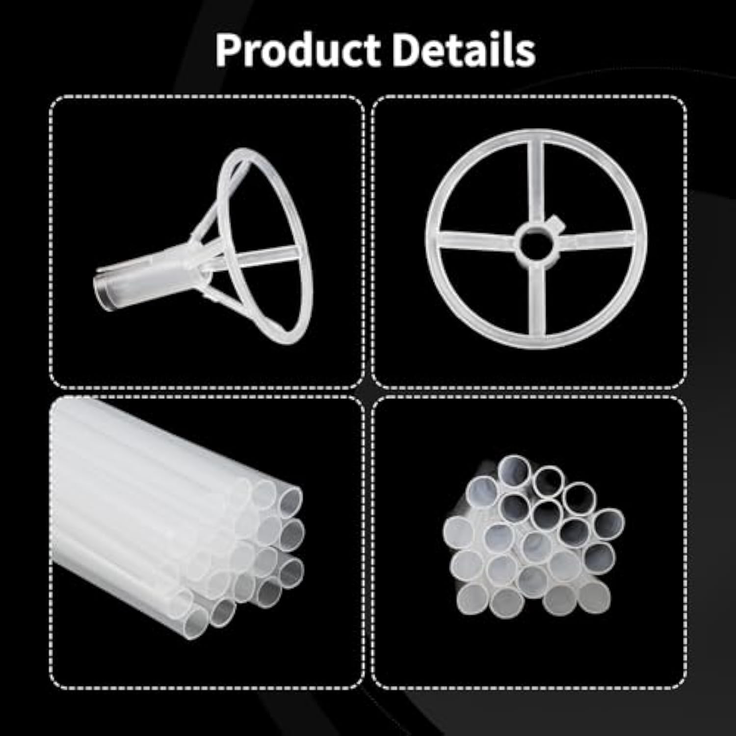 20pcs Clear Balloon Sticks & Holders, 15-32” Adjustable Balloon Stands for Birthday and Wedding Parties