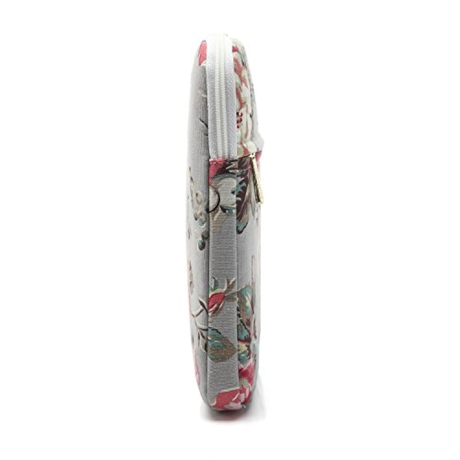 Rose Pattern Canvas Laptop Sleeve Case Bag With Pocket For Macbook Pro 14 Inch And 14 Inch Laptop