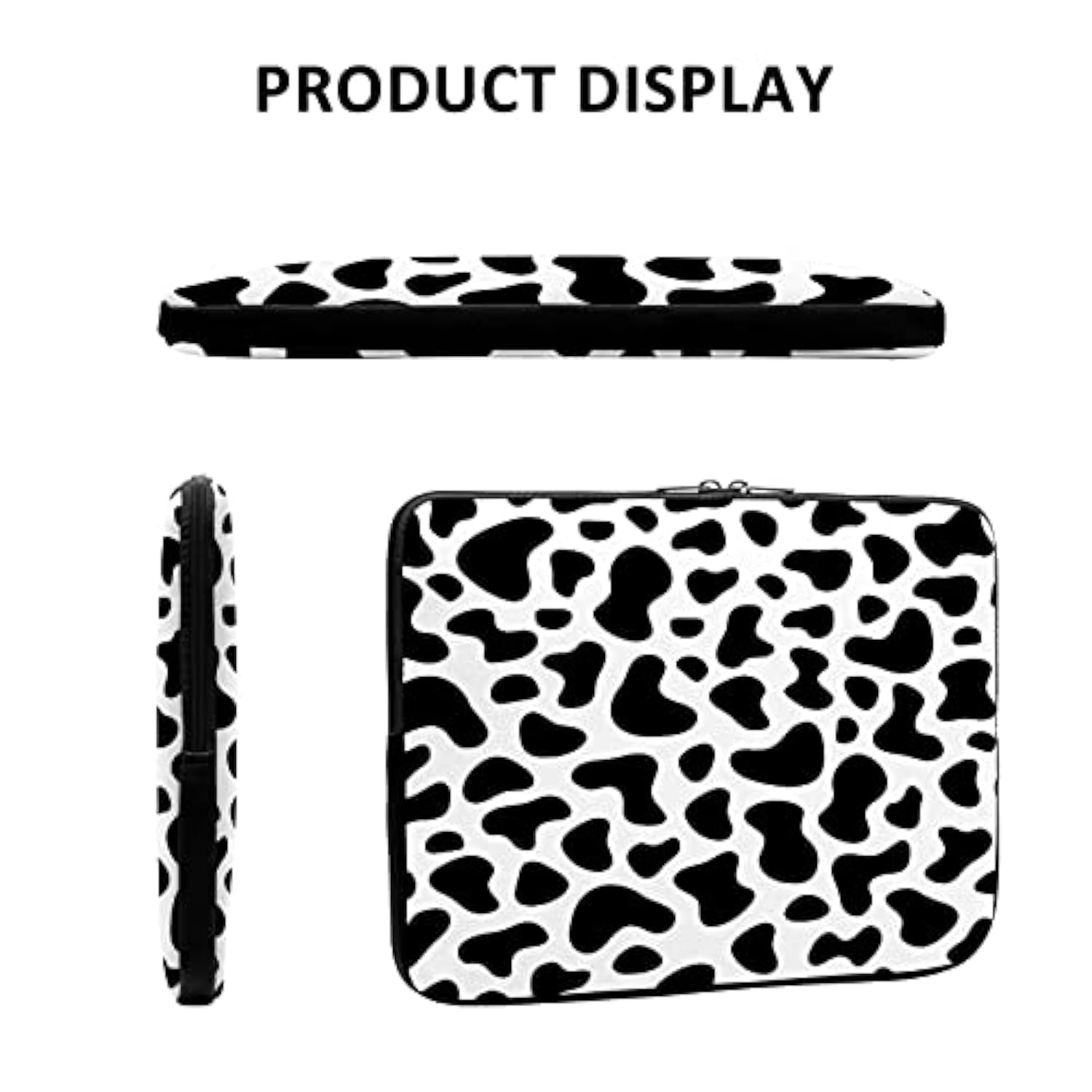 Laptop Sleeve Case Cow Print Notebook Computer Cover Bag Compatible 13-15 Inch Laptop