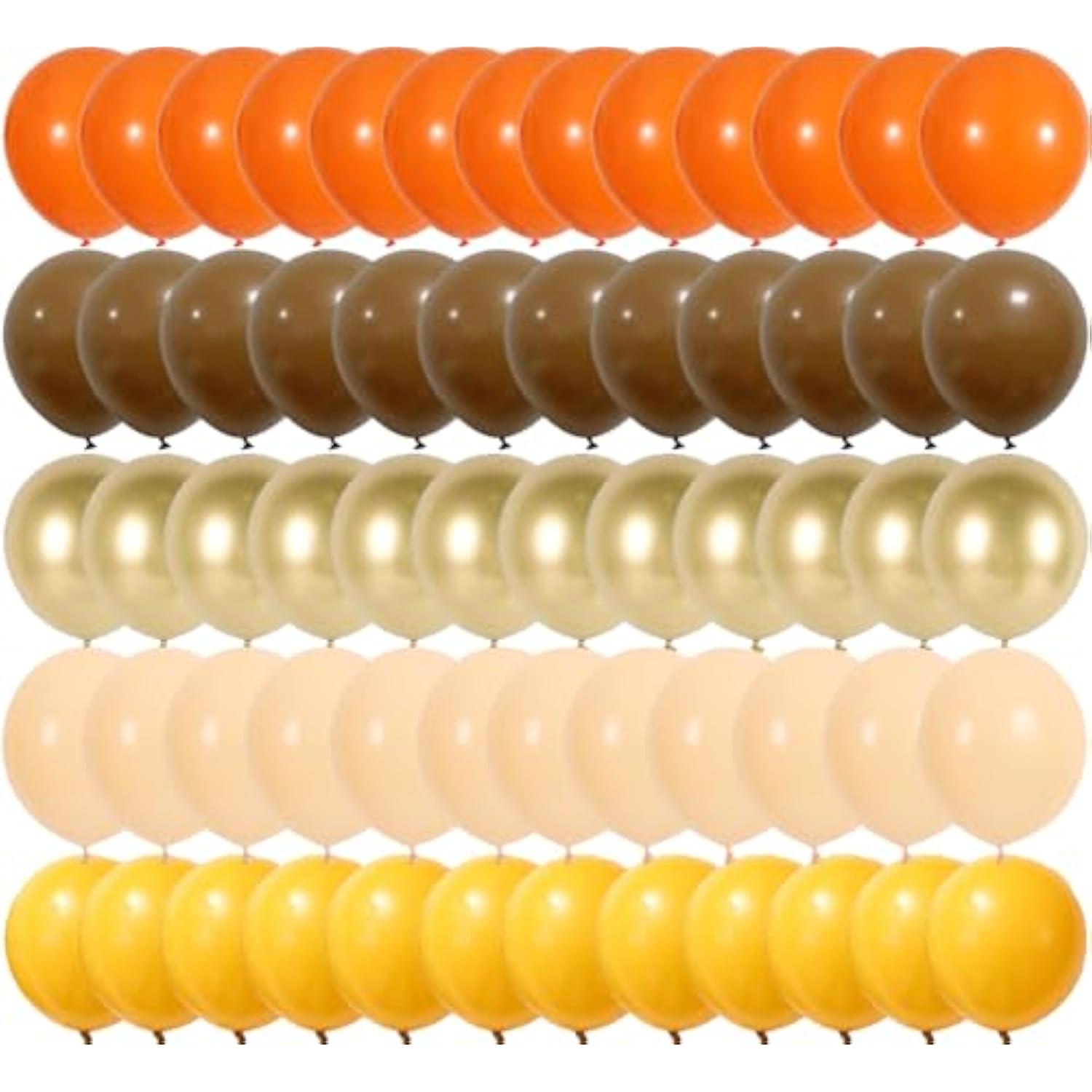 Fall Balloons Orange Yellow Gold for Thanksgiving Autumn Baby Shower Birthday Party Decor