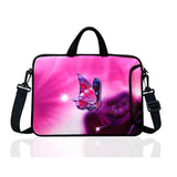 15.6-Inch Laptop Shoulder Bag Case Sleeve For 14 15" 15.6 Inch Hp/Dell/Lenovo Pink Butterfly