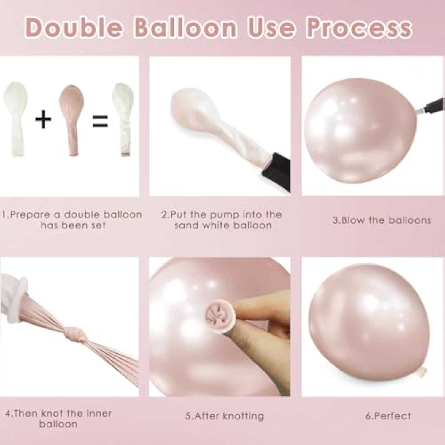 129pcs Dusty Pink Beige Balloon Garland Kit, Boho Pearl Pink White Party Decor