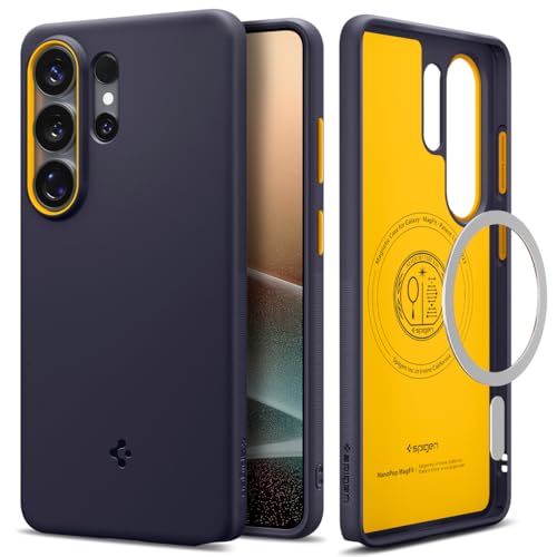 Spigen for Galaxy S26 Ultra Case, Nano Pop MagFit [Compatible with MagSafe] [Fast Wireless Charging] - Blueberry Navy