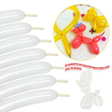 100 Pack Clear 260 Long Latex Balloons Twisting Animal Balloons for Party Decorations