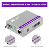 A Pair Of Gigabit St To Rj45 Converter, Single-Mode Fiber To Ethernet Media Converter (Built-In Module, 1310Nm, 20Km), Plug & Play, 10/100/1000 Base-T Compatible, Auto-Negotiation, Jumbo Frame