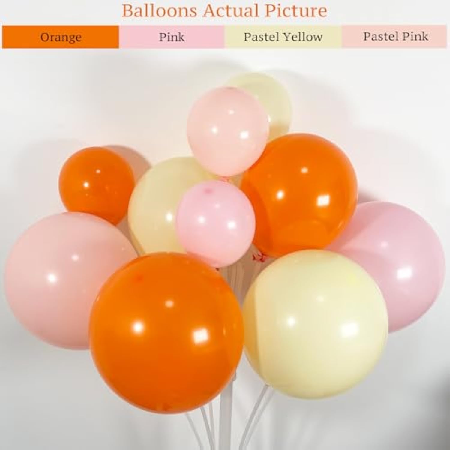 Orange Pink Balloon Arch Garland Kit: Baby Shower Party Decor