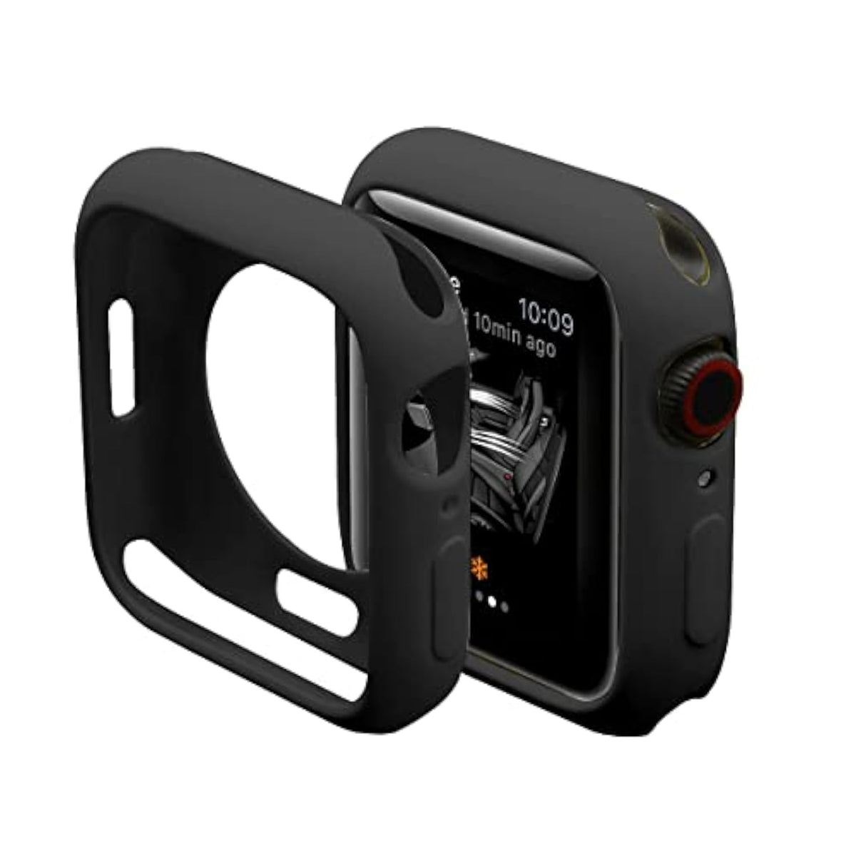Ultra Thin Soft Tpu Bumper Case Compatible For Iwatch Apple Watch Series Ultra 3/2/1, 49Mm Black