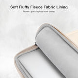 MOSISO Puffy Laptop Sleeve 13-13.3 inch, Compatible with MacBook Air 13 inch M3 M2 M1, Compatible with MacBook Pro 13/14 inch, Rectangle Quilted Carrying Case Laptop Cover for Women with Handle, Sand