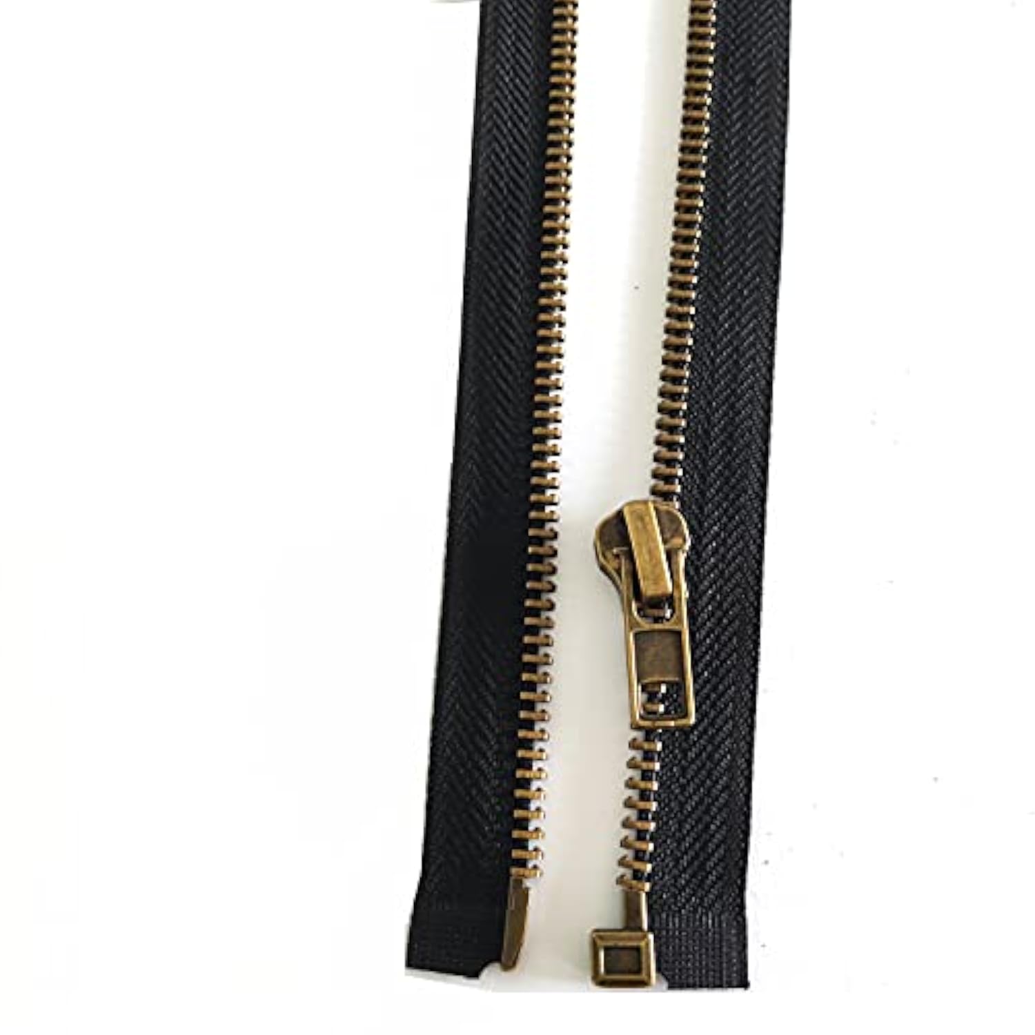2Pcs #5 27 Inch Zippers For Jackets Sewing Coats Crafts Brass Separati