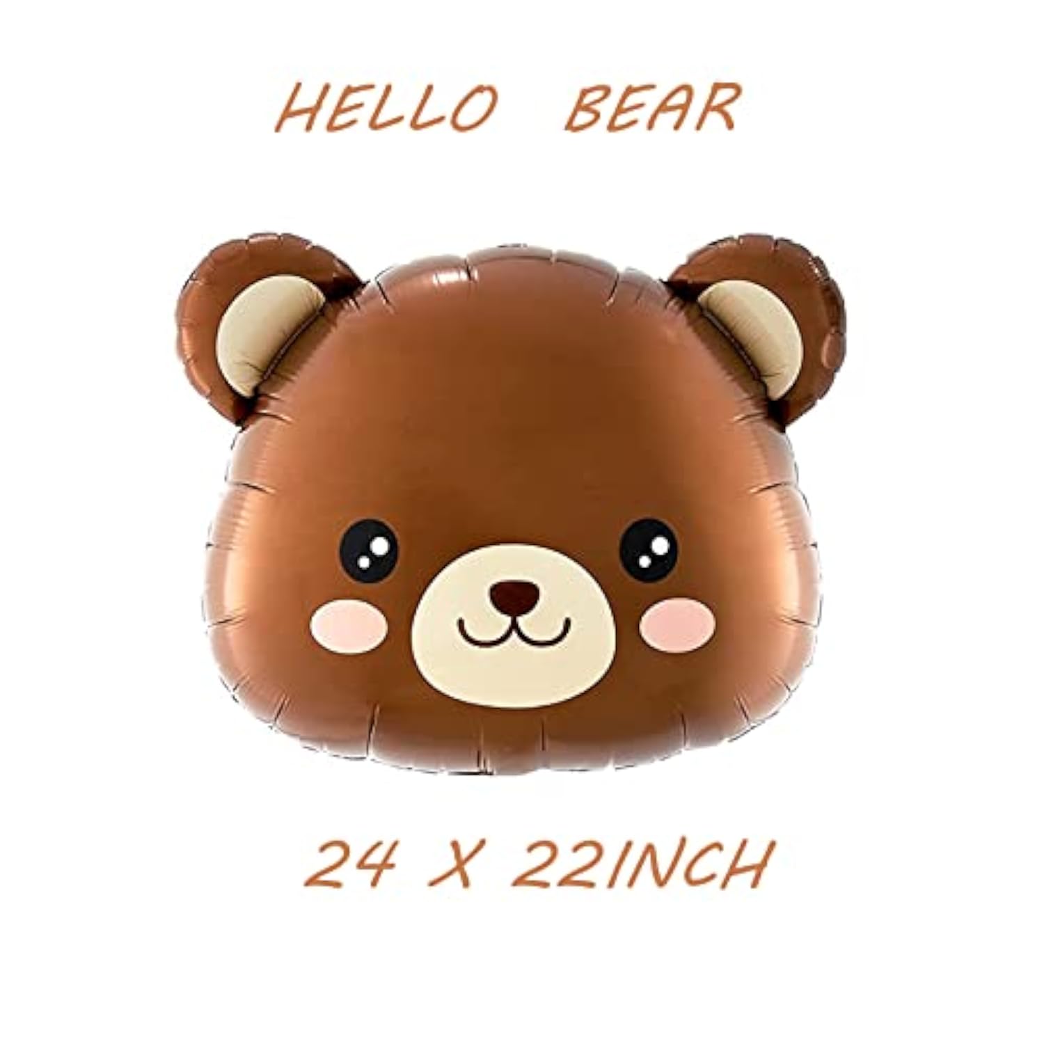 24" Bear Balloons - Teddy Bear Foil Animal Balloons For Baby Shower Decor - We Can Bearly Waits Theme