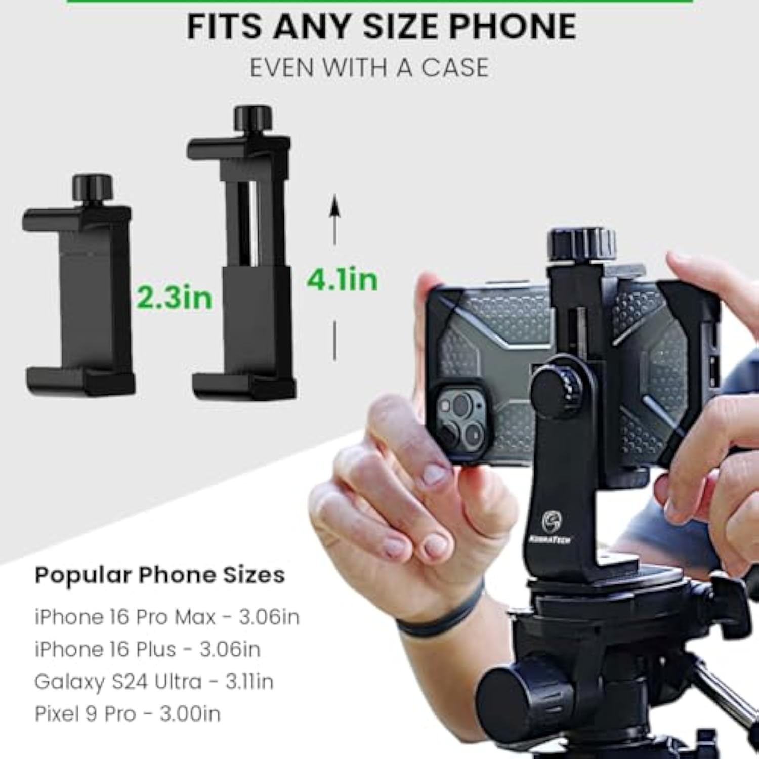 Unimount 360 iPhone Tripod Mount Adapter With Bluetooth Remote Universal Holder