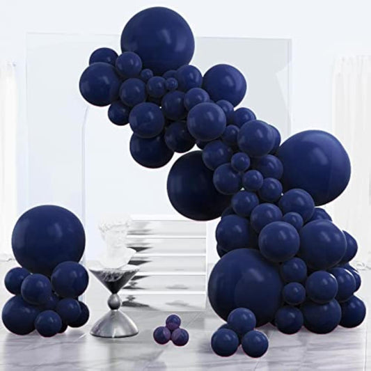 Navy Blue Balloons 140 Pcs Different Sizes Pack Of 18 12 10 5 Inch Pearl Dark Blue Balloon Arch Kit Garland For Graduation Wedding Baby Shower Birthday Party Decorations Blue-Z90