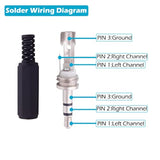 10-Pack 3.5Mm 1/8" Replacement Repair Jack Trs Stereo Male Plug Adapter 3.5Mm Solder Type Diy Audio Cable Connector For Speaker Headphone Headset Earphone Cable Repair