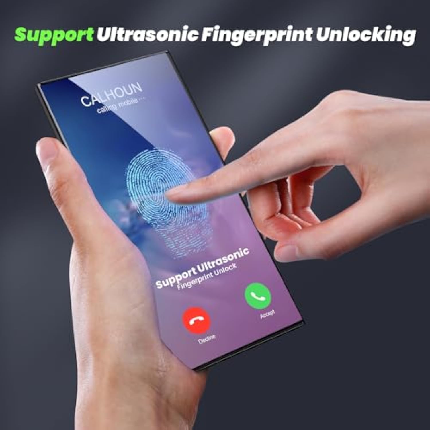 For Samsung Galaxy S24 Ultra Privacy Screen Protector Tempered Glass [24° Anti-Spy] [Zero Bubble] [Auto Dust-Remove] [Support Fingerprint Unlock] Anti Glare Hd 9H 6.8 Inch - 2 Pack