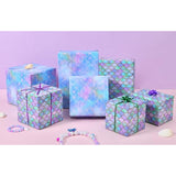 Mermaid Wrapping Paper Roll - Mini Roll 17 Inches X 33 Feet - Birthday Wrapping Paper For Girls, Little Mermaid Wrapping Paper For Girls Birthday Christmas Holiday,