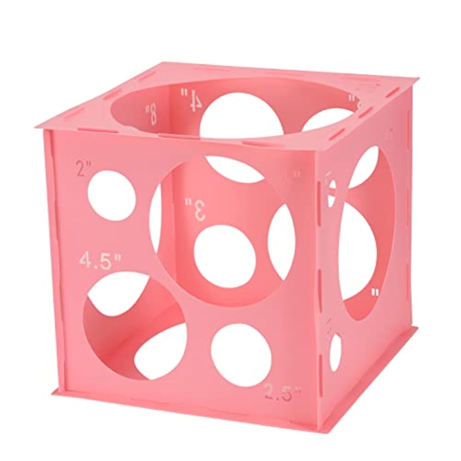 Pink Balloon Sizer Cube: 1-10" Arch & Decor Tool
