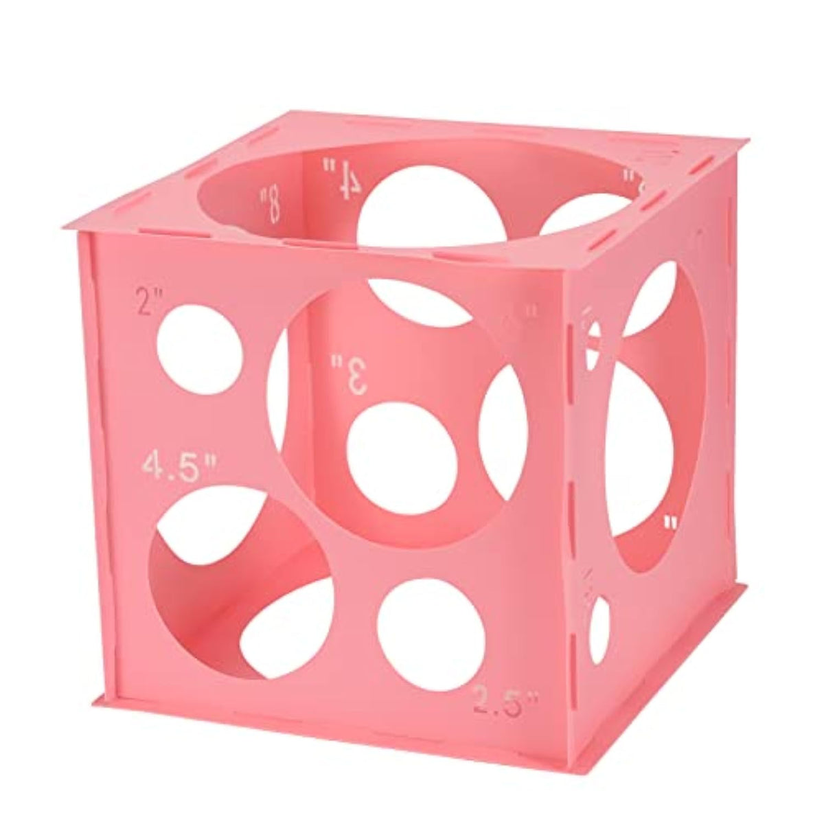 Pink Balloon Sizer Cube: 1-10" Arch & Decor Tool