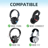 Replacement Ear Cushions For Sony Mdr-7506 Mdr-V6 Mdr-V7 Mdr-Cd900St Monitor Headphones, Ear Cushions Are Made Of Soft Protein Leather, Added Thickness(Black)