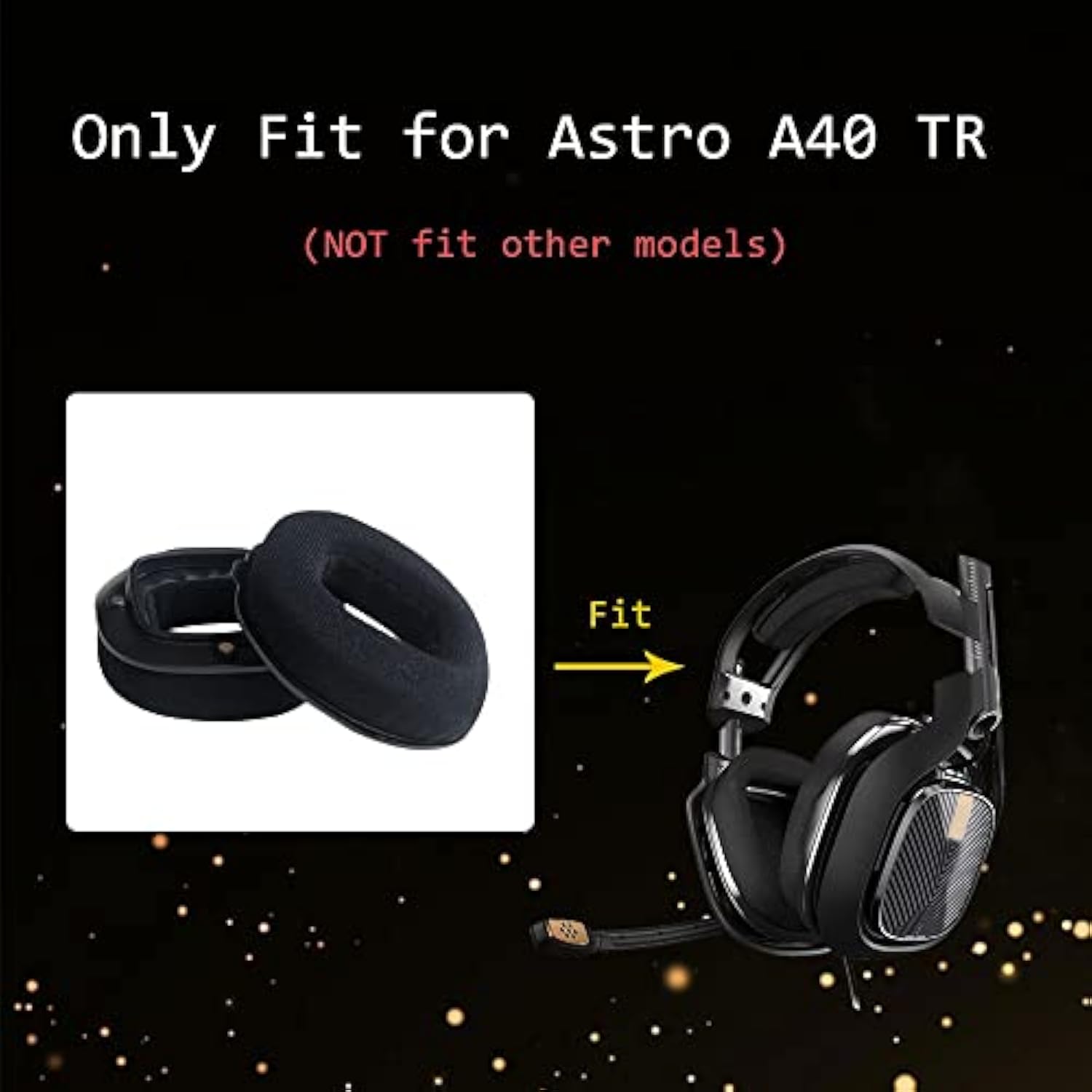 Comfort Velour Replacement Ear Pads Compatible With Astro A40 Tr Headset