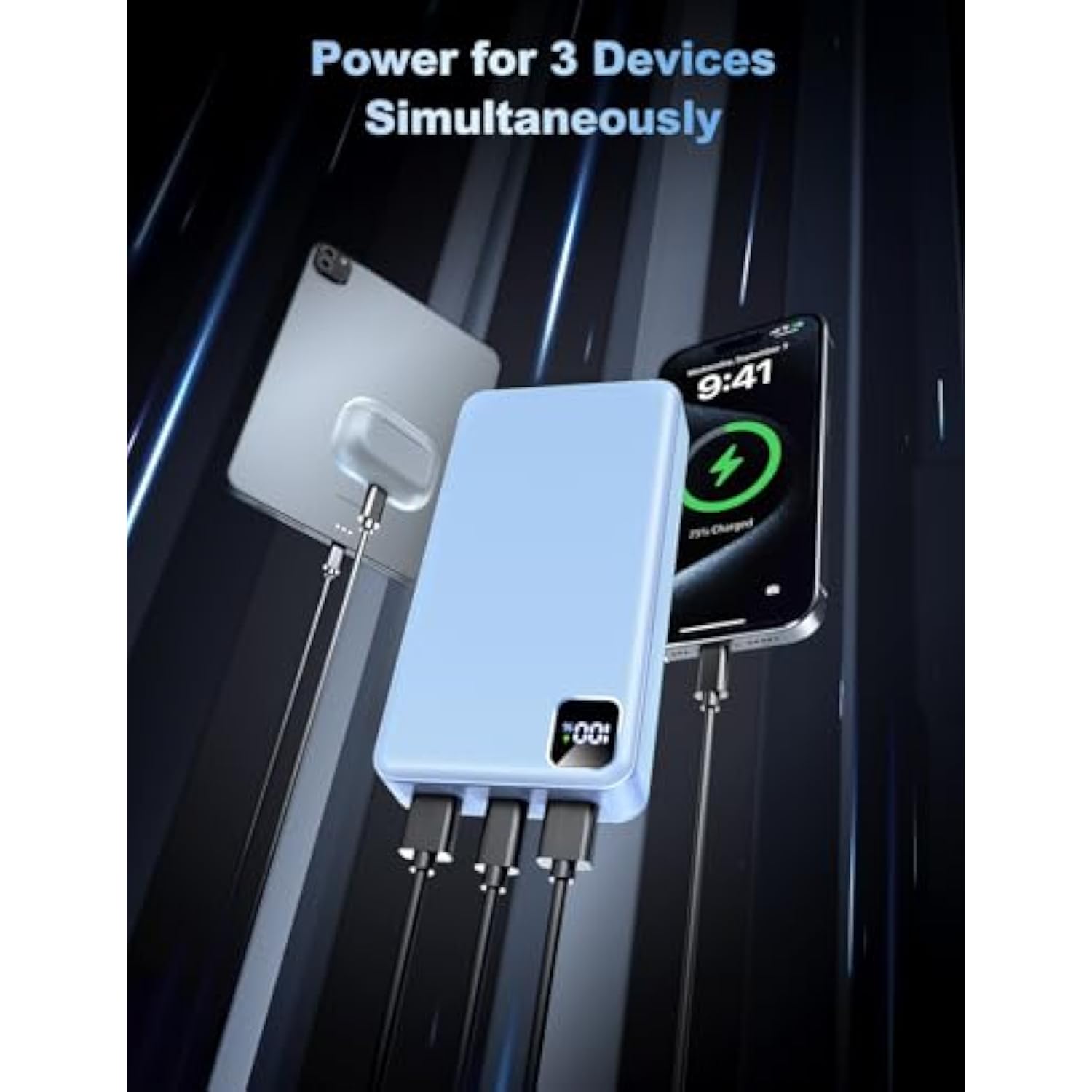 Portable Charger Power Bank 56800Mah Battery Pack-22.5W Fast Charging With Usb C & Led Display, 3 Outputs High Capacity Portable Power Bank For Iphone 16/15/14/13 Series, Samsung, Ipad Etc