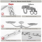 Phone Chain Wrist Strap Metal Phone Lanyard Wristlet Strap With 2Xtpu Tether Tab For Women Shopping Traveling Party Silver