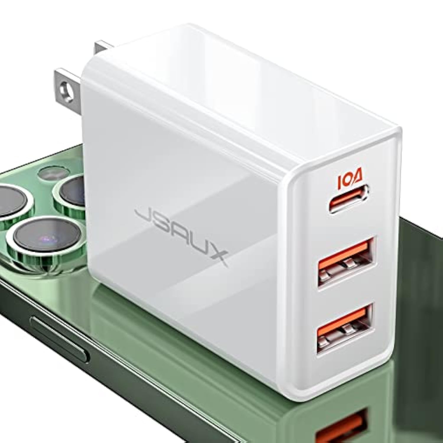 Usb C Wall Charger 32W Fast Charging, For Iphone Charger Block [3-Port 20W+12W] With 20W Usb C Port & Dual 12W Usb A For Iphone 17 Pro Max/16/15/14/13/12/11/X/8