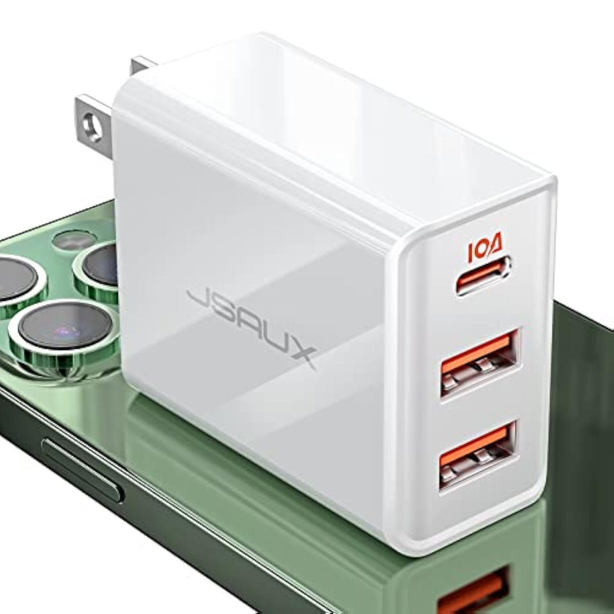 Usb C Wall Charger 32W Fast Charging, For Iphone Charger Block [3-Port 20W+12W] With 20W Usb C Port & Dual 12W Usb A For Iphone 17 Pro Max/16/15/14/13/12/11/X/8