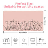 Tulip Flower Mouse Pads,Extended Gaming Mousepad Desk Mat Pink Mouse Pad For Wireless Mouse Keyboard Mat With Stitched Edges 31.5 X 15.75 In?Pink Tulip Flower?