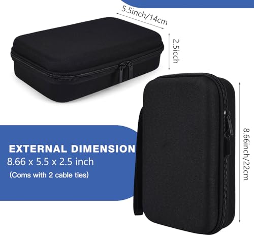 Hard Travel Electronic Organizer Case For Macbook Power Adapter Chargers Cables Power Bank Apple Magic Mouse Apple Pencil Usb Flash Disk Sd Card Hard Drive Waterproof Shockproof Carrying Bag, Black