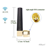 2-Pack Mini Gsm 3G 4G Lte Right Angle Sma Male Antenna, Compatible With Router Hunting Game Camera Network Card Ip Camera Video Security Camera Cellular Camera Vehicle Iot 4G Antenna