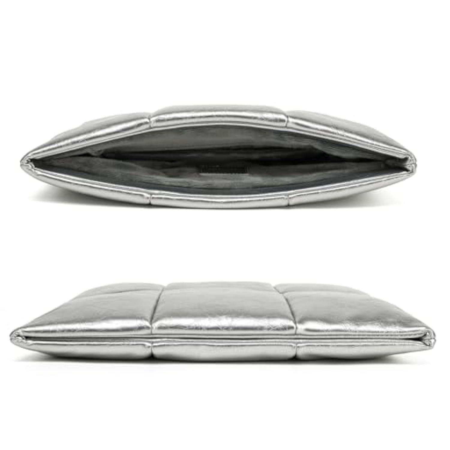 KAYOND 13.3-14 Inch Puffy Laptop Sleeve for MacBook Pro 14 M4/M3/M2/M1 Pro/Max 2025-2021, MacBook Air M4 2025 M3 M2 M1,Sliver