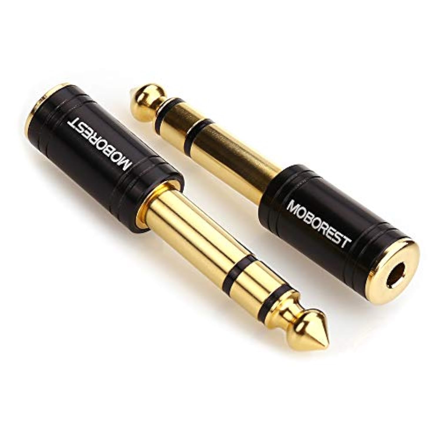 3.5Mm To 1/4" Adapter - Authentic Genuine Universal 6.35Mm Pure Copper Adapter Jack - 3.5Mm (1/8 Inch) Female To 6.35Mm (1/4 Inch) Male Headphone Adapter, Black Fashion 2-Pack